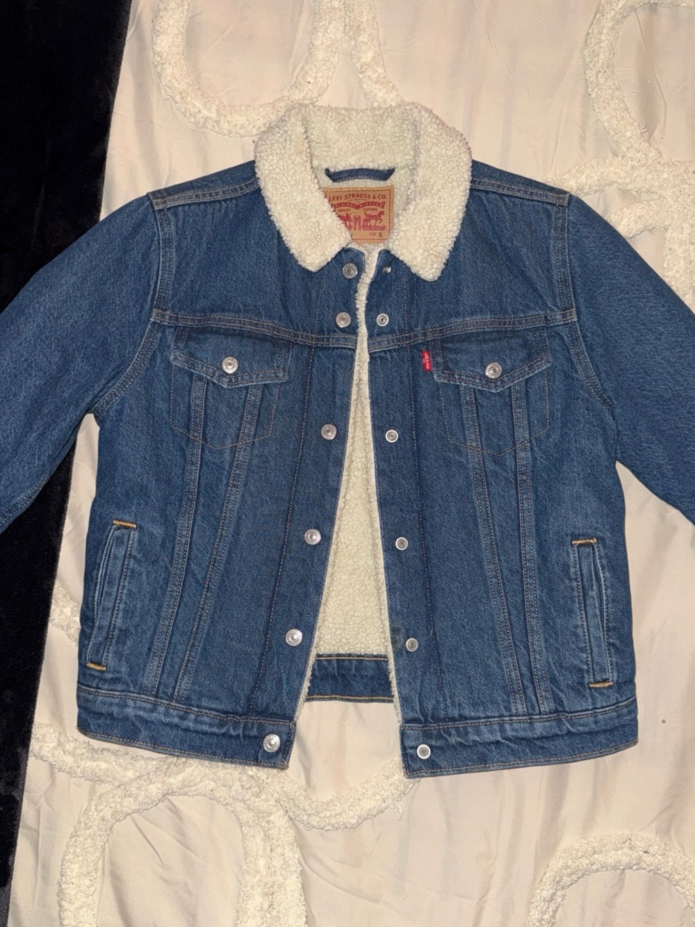 Levi's Blue Denim Sherpa-Lined Jean Jacket